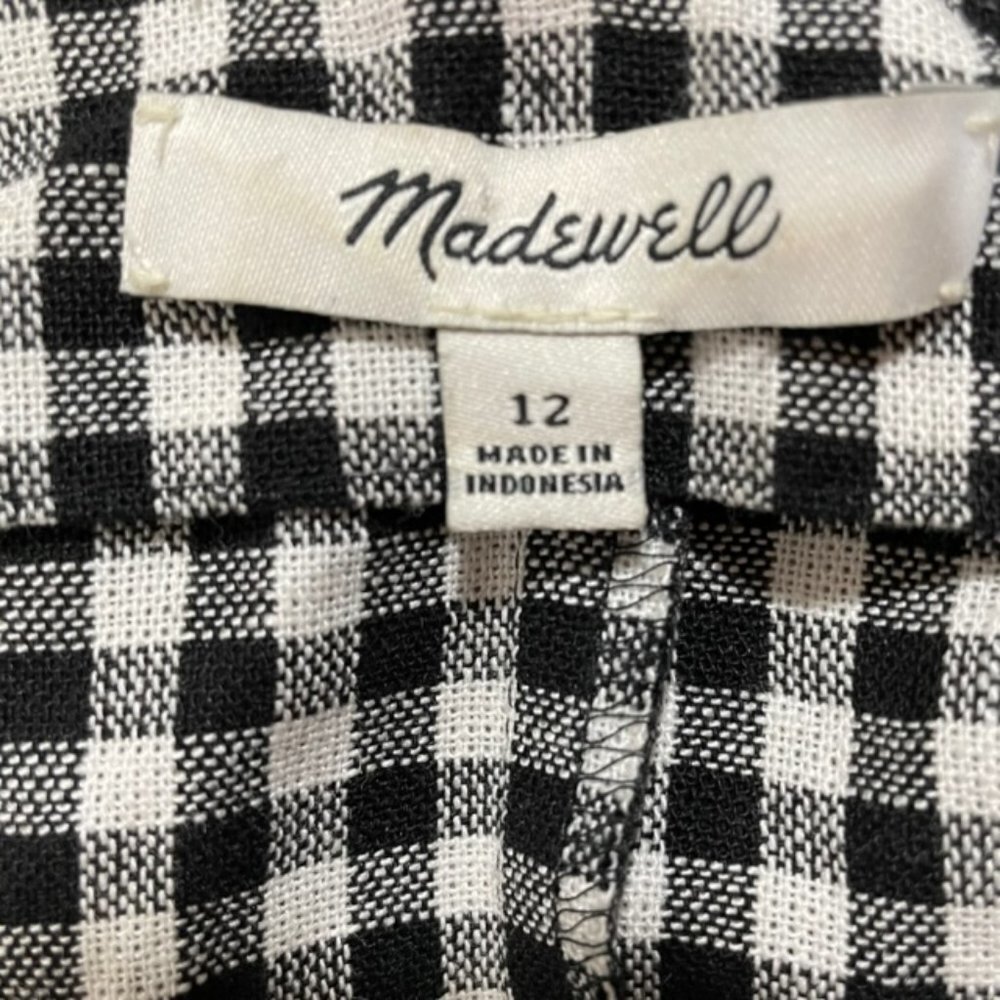 ❤️ MADEWELL Ruffle-Strap Cami Top in Gingham Check - Size 12 - Picture 4 of 4
